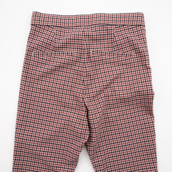 HOLLISTER Ultra High Rise red navy gingham plaid stretch pants size M - Picture 6 of 8
